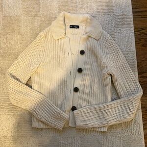 GAP %100 COTTON COLLARED CARDIGAN
